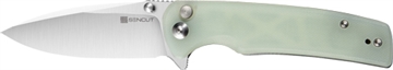 Picture of SENCUT KNIFE SACHSE 3.47" NATURAL G10/SATIN BUTTON LOCK S210074