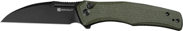 Picture of SENCUT KNIFE WATAUGA 3.48" DK GREEN MICARTA/BLK BTTNLOCK< S210112