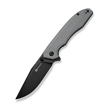 Picture of SENCUT SENCUT Sylor Flipper & Thumb Stud Knife Gray G10 Handle (3.35"" Black D2 Blade) S25056-1
