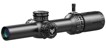 Picture of Swampfox Optics  Arrowhead Black 1-6x24mm 30mm Tube Guerrilla Dot MIL Green Reticle  ARH16241-GL