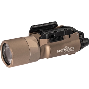 Picture of Surefire X300 Ultra, Weaponlight, White LED, 1000 Lumens, Fits Picatinny and Universal, For Pistols, Tan, 2x CR123 Batteries X300U-A-TN
