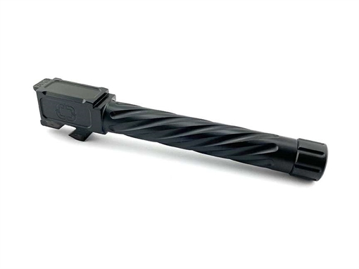 Picture of Shadow Systems Match Grade, 5" Threaded Barrel, Spiral Fluted, 9MM, Fits Shadow Systems DR Models, Nitride Finish, Black SG9CL-00-03TSPL-NIT