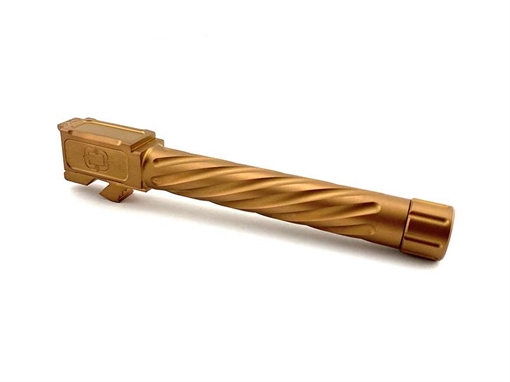 Picture of Shadow Systems Match Grade, 5" Threaded Barrel, Spiral Fluted, 9MM, Fits Shadow Systems DR Models, Titanium Carbo-Nitride Finish, Bronze SG9CL-00-03TSPL-BRZ