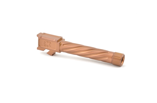 Picture of Shadow Systems Match Grade, 4.5" Threaded Barrel, Spiral Fluted, 9MM, Fits Shadow Systems MR/XR Models, Titanium Carbo-Nitride Finish, Bronze SG9C-02-03TSPL-BRZ