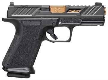Picture of Shadow Systems MR920 Elite, Striker Fired, Semi-automatic, Polymer Frame Pistol, Compact, 9MM, 4" Bronze Spiral Fluted Barrel, Nitride Finish Elite Slide, Black, Optics Ready, Trigger Safety, Tritium Front Night Sight, 10 Rounds, 2 Magazines, California Compliant SS-1039-CA
