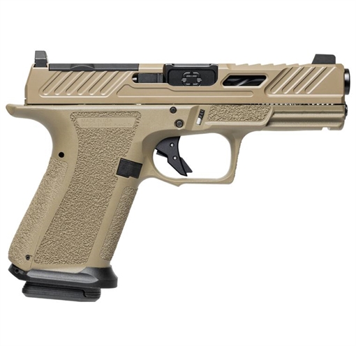 Picture of SHADOW SYSTEMS SYSTEMS MR920 9MM FLAT DARK EARTH FRAME ELITE SLIDE OPTIC FLAT DARK EARTH SPIRAL UNTHREADED BARREL BLACK STAINLESS STEEL ROD GRN TRIT 1D 10RD CA COMPLIANT SS-1052-CA