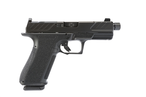 Picture of Shadow Systems XR920, Foundation, Striker Fired, Semi-automatic, Polymer Frame Pistol, Compact, 4.5" Threaded Barrel, Nitride Finish, Black, White Dot Fixed Sights, Optics Ready Slide, 17 Rounds, 2 Magazines, Includes (3) Backstraps and Optics Kit SS-3310