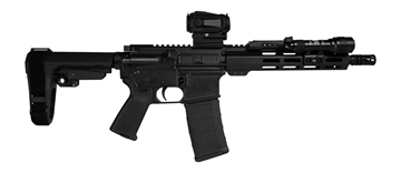 Picture of Shark Coast Midnight AR Pistol Bundle .300 BLK 30rd Magazine 10.5'' Threaded Barrel Vortex Sparc Red Dot Streamlight ProTac SBA3 Brace SCC06841MN300-P