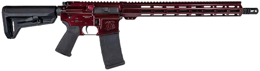 Picture of Shark Coast Tactical Blaze 5.56 NATO 30+1 16" Black Nitride Threaded Barrel, Red Blaze Cerakote Picatinny Rail Aluminum Receiver, Magpul SL-K Black Polymer Stock, Black Polymer Grip 300-040-1000-00