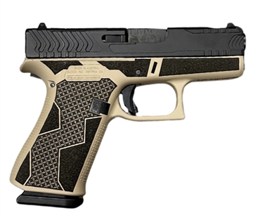 Picture of SHARK COAST TACTICAL G43X 9MM PSTL DESERT SAND CERAKOTE, CHAINMAIL HYB STIPPLE/CUT G43XDESERTSAND