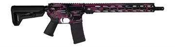 Picture of Shark Coast Tactical SCC02119ABKCH Anime-15  5.56 NATO 30+1 16" Black Nitride Threaded Barrel, Black Cherry Cerakote Aluminum Receiver w/Picatinny Rail, M-LOK Handguard, Magpul Collapsible Black Polym