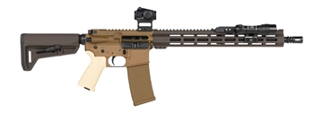 Picture of Shark Coast Tactical SCC06995KRAKEN Kraken Bundle 5.56 NATO 30+1 16" Black Nitride Threaded Barrel, Aluminum Receiver w/Picatinny Rail, M-LOK Handguard, Magpul Collapsible Polymer Stock, Magpul MOE Gr