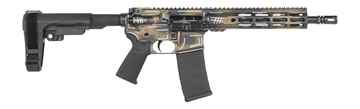 Picture of Shark Coast Tactical SCC07060ANBRN-P Anime-15 Bronze 5.56 NATO 30+1 10.50" Black Nitride Threaded Barrel, Aluminum Receiver w/Picatinny Rail, M-LOK Handguard, Polymer SB Tactical SBA3 Brace, Polymer G