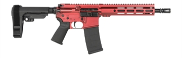Picture of Shark Coast Tactical SCC07121BLZ-P Blaze  5.56 NATO 30+1 10.50" Black Nitride Threaded Barrel, Aluminum Receiver w/Picatinny Rail, M-LOK Handguard, Polymer SB Tactical SBA3 Brace, Polymer Grip