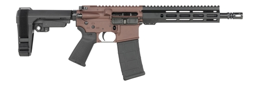 Picture of Shark Coast Tactical SCC07190HOLM-P Holmes  5.56 NATO 30+1 10.50" Black Nitride Threaded Barrel, Aluminum Receiver w/Picatinny Rail, M-LOK Handguard, Polymer SB Tactical SBA3 Brace, Polymer Grip