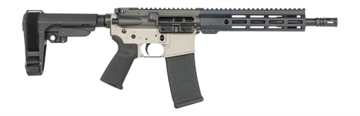 Picture of Shark Coast Tactical SCC07213MAX-P Maxim  5.56 NATO 30+1 10.50" Black Nitride Threaded Barrel, Aluminum Receiver w/Picatinny Rail, M-LOK Handguard, Polymer SB Tactical SBA3 Brace, Polymer Grip
