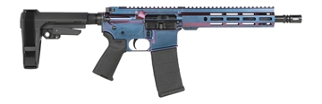 Picture of Shark Coast Tactical SCC07220MON-P Mongoose  5.56 NATO 30+1 10.50" Black Nitride Threaded Barrel, Aluminum Receiver w/Picatinny Rail, M-LOK Handguard Polymer SB Tactical SBA3 Brace, Polymer Grip