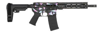 Picture of Shark Coast Tactical SCC07237MIA-P Miami  5.56 NATO 30+1 10.50" Black Nitride Threaded Barrel, Aluminum Receiver w/Picatinny Rail, M-LOK Handguard, Polymer SB Tactical SBA3 Brace, Polymer Grip