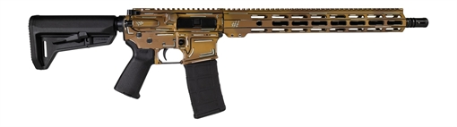 Picture of Shark Coast Tactical SCC101952AFDE Anime-15  5.56 NATO 30+1 16" Black Nitride Threaded Barrel, Flat Dark Earth Cerakote Aluminum Receiver w/Picatinny Rail, M-LOK Handguard, Magpul Collapsible Black Po