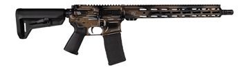 Picture of Shark Coast Tactical SCC101969ABRZ Anime-15  5.56 NATO 30+1 16" Black Nitride Threaded Barrel, Bronze Cerakote Aluminum Receiver w/Picatinny Rail, M-LOK Handguard, Magpul Collapsible Black Polymer Sto
