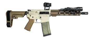 Picture of Shark Coast Tactical SCC90487NAP-8P Nappstir Bundle 300 Blackout 30+1 8" Threaded Barrel, Receiver w/Picatinny Rail, M-LOK Handguard, Polymer Stock & Grip, Vortex Red Dot