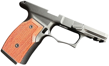 Picture of Sharps Bros. Grip Module, Fits Sig P365/XL/X/X Macro, Anodized Finish, Black, Inlcudes Brazilian Cherry Grip Panels, G2 Model Includes Steel Lug Insert SBGM01-G2