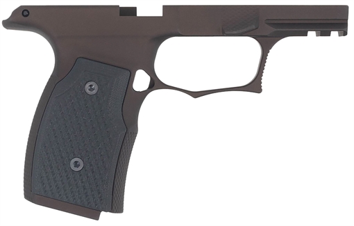 Picture of Sharps Bros. Grip Module, Fits Sig P365X/XL, Matte Finish, Bronze with Black Grip Panels, G2 Model Includes Steel Lug Insert SBGM03-G2