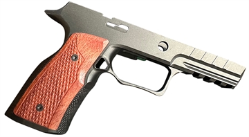 Picture of Sharps Bros. Grip Module, Fits Sig P320, Anodized Finish, Black, Inlcudes Brazilian Cherry Grip Panels SBGM09