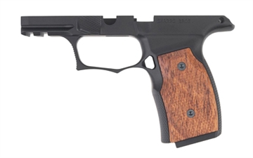 Picture of Sharps Bros. Grip Module, Fits Sig P365/XL/X/X Macro with No Manual Safety, Anodized Black Finish, Inlcudes Brazilian Cherry Grip Panels SBGM01
