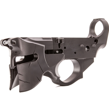 Picture of Sharps Bros. , Gen 2 Overthrow (Spartan Helmet Design), Semi-automatic, Billet Lower Receiver, 223 Rem/556NATO, Black Finish, CNC Machined from 7075 Billet Aluminum SBLR07