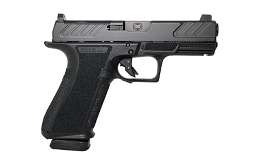 Picture of Shadow Systems XR920, Foundation, Striker Fired, Semi-automatic, Polymer Frame Pistol, Compact, 4" Barrel, Nitride Finish, Black, Green Tritium Front Sight, Black Serrated Rear Sight, Optics Ready Slide, 17 Rounds, 2 Magazines, Includes (3) Backstraps and Optics Kit SS-3306-1D
