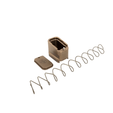 Picture of SHIELD ARMS MAG EXTENSION +5/4 MUD BROWN FITS GLOCK 26/27 MAGS G26-ME-5-MUD