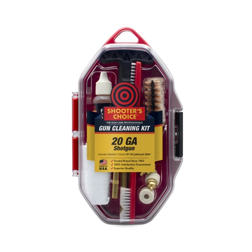 Picture of Shooters Choice Shotgun Cleaning Kit 20 Gauge/Red Plastic Case SRS20