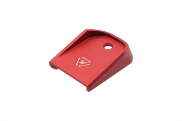 Picture of Strike Industries Base Plate Compatible w/Glock Except 20/21/26/27/33/39, Red Aluminum GALBPRED