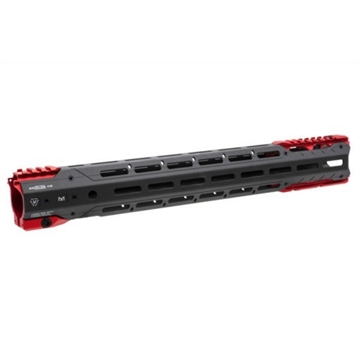 Picture of Strike Industries GRIDLOK-LITE-17-RED GridLok Lite with Quick Rail Detach System 17"L 1.57"D M-LOK Red Aluminum for AR-15 GRIDLOKLITE17RED