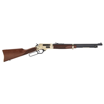 Picture of Henry Repeating Arms Side Gate Lever Action, .410 Gauge, 2.5" Chamber, 20" Barrel, Brass Receiver, Walnut Stock, 5 Rounds, Fully Adjustable Semi-Buckhorn Sights H024-410 H024410