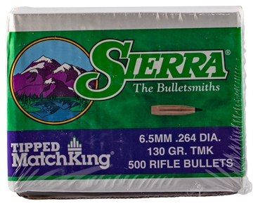Picture of Sierra Tipped MatchKing Rifle Bullets .264 cal .264" 130 gr. TMK MATCH 500/ct 7430C