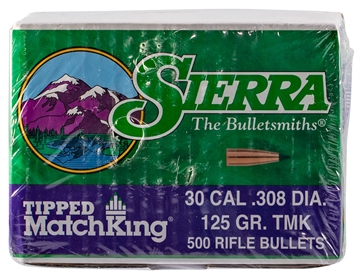 Picture of Sierra Tipped MatchKing Rifle Bullets .30 cal / 7.62mm .308" 125 gr. TMK Match 500/rds 7725C