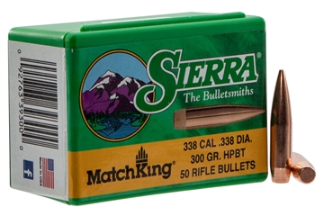 Picture of Sierra MatchKing Long Range Specialty Bullets .338 cal .338" 300 gr HPBT MATCH 50/ct 9300T