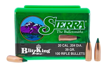 Picture of Sierra Bullets BlitzKing, .204 Diameter, 20 Caliber, 39 Grain, Ballistic Tip, 100 Count 1039