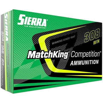Picture of Sierra Bullets MatchKing 308 Winchester 168 GR HPBT 200rd case (pack 10) A2200--01