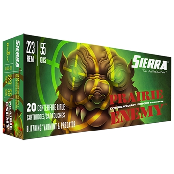 Picture of Sierra Bullets Prairie Enemy 223 Remington 55 GR BlitzKing 20rd pack A1455--09 A145509