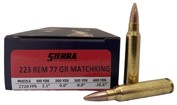 Picture of SIERRA BULLETS AMMO 223REM 77GR HP BT FOLDS OF HONOR 20/10 A937709F