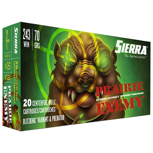 Picture of Sierra Bullets Prairie Enemy 243 Winchester 70 GR BlitzKing 20rd pack A1507--02 A150702