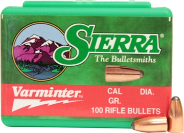 Picture of Sierra Hornet Varminter Rifle Bullets .22 cal .223" 45 gr HRNT 100/ct 1110
