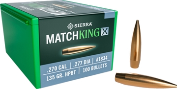 Picture of SIERRA BULLETS BULLETS .270 CAL .277 135GR HPBT MATCHKING X 100CT 1834