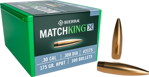Picture of SIERRA BULLETS BULLETS .30 CAL .308 175GR HP-BT MATCHKING X 100CT 2175
