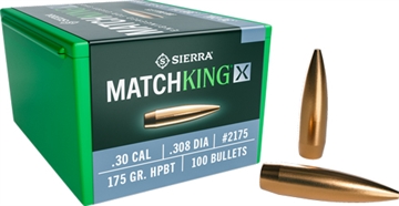 Picture of SIERRA BULLETS BULLETS .30 CAL .308 175GR HP-BT MATCHKING X 100CT 2175
