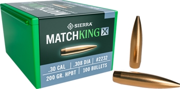 Picture of SIERRA BULLETS BULLETS .30 CAL .308 200GR HP-BT MATCHKING X 100CT 2232