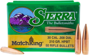 Picture of Sierra MatchKing Long Range Specialty Bullets .30 cal .308" 210 gr HPBT MATCH 50/ct 9240T